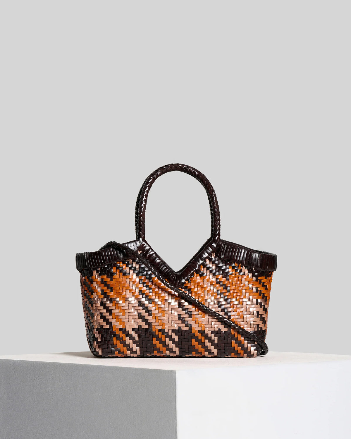 Borsa VIPERA MONET MADRAS - Choco/Cognac/Taupe