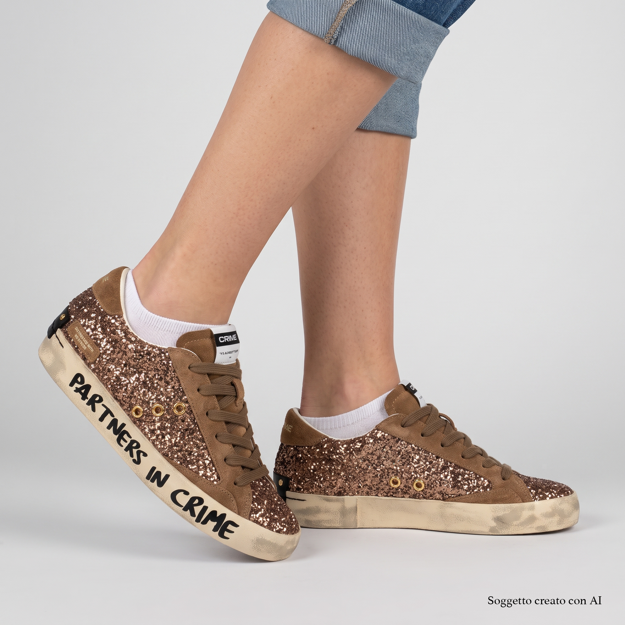 Sneaker CRIME LONDON 23002AA9 DISTRESSED - Brown Sugar