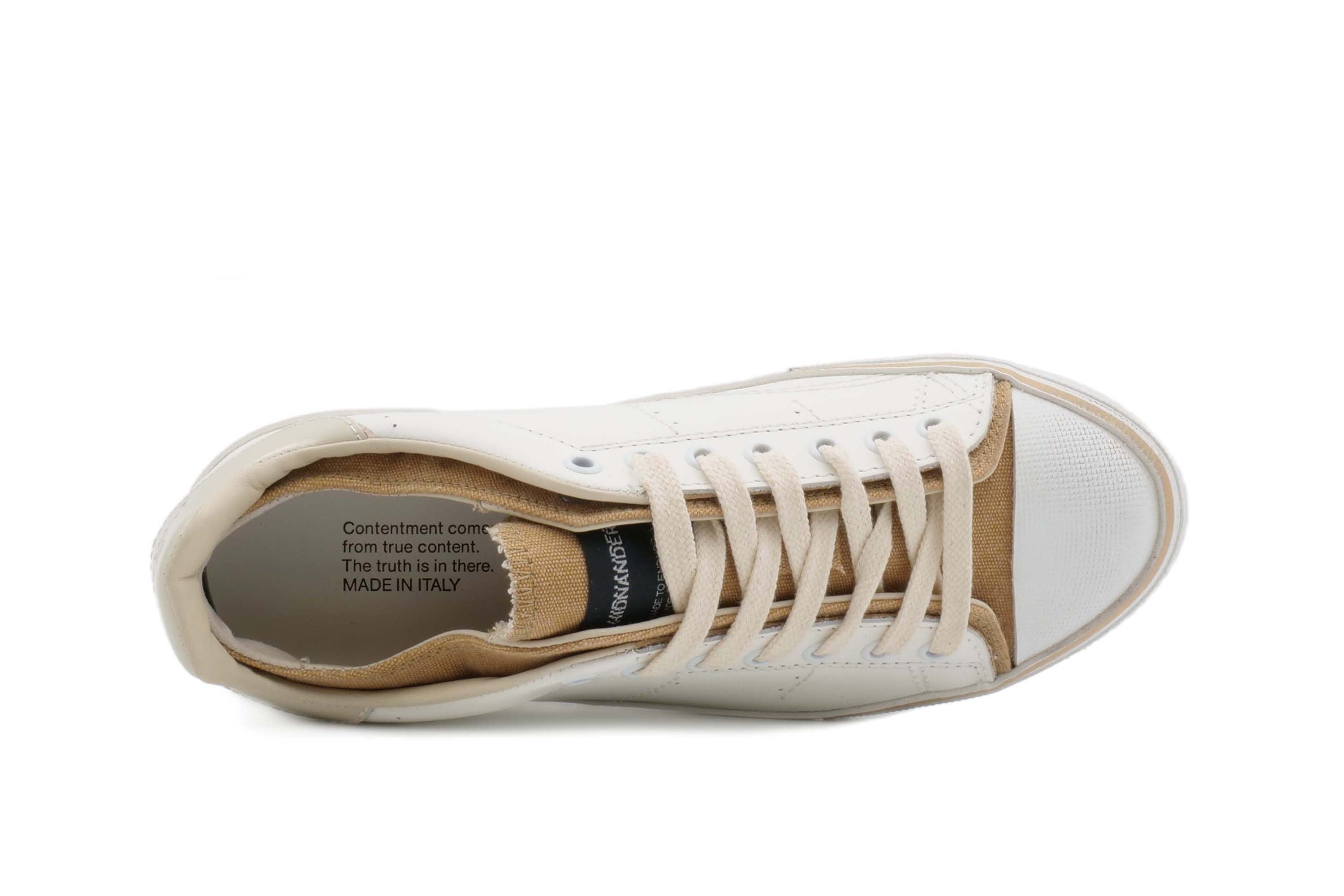 Sneaker HIDNANDER Starless Low Woman - White/Khaki - Sergio Fabbri