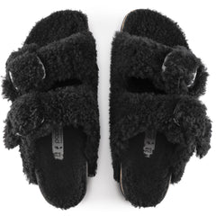 Ciabatta PAPILLIO Ariziona Big Buckle Fur Teddy Black 1021705 - Sergio Fabbri