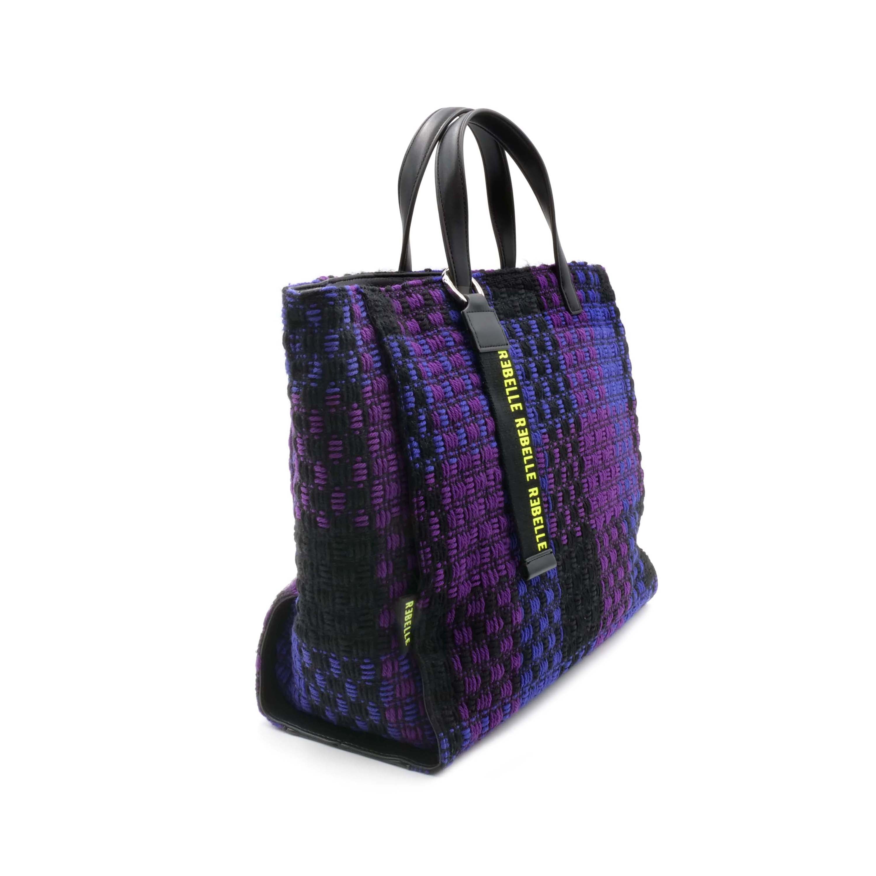 ASHANTI REBELLE CHECKED WIRE bag - VIOLET