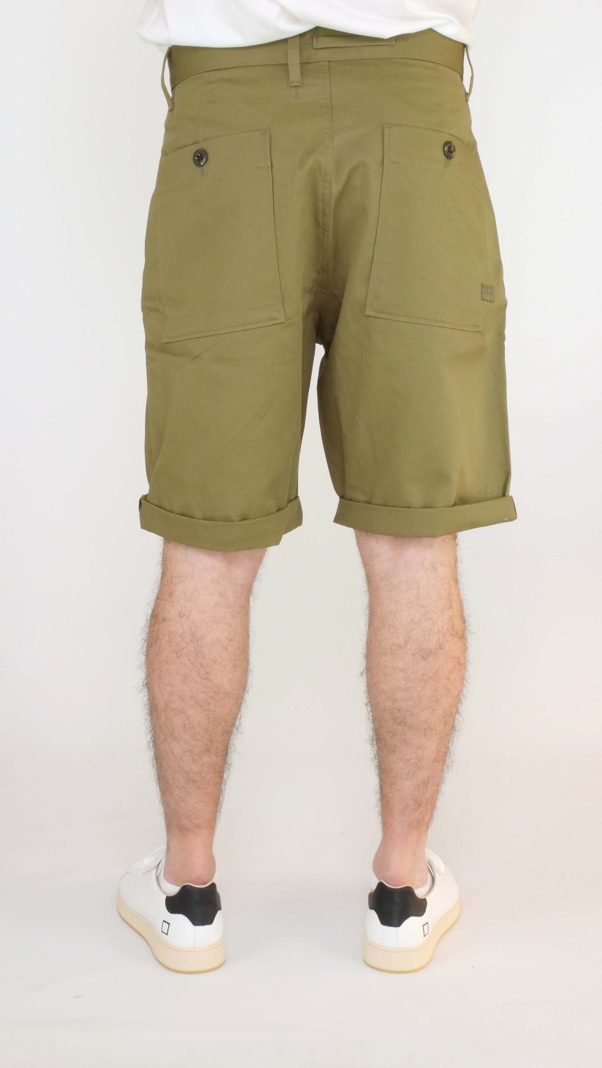 Bermuda G-STAR Worker Chino Short D21458-C962 Smoke Olive - Sergio Fabbri