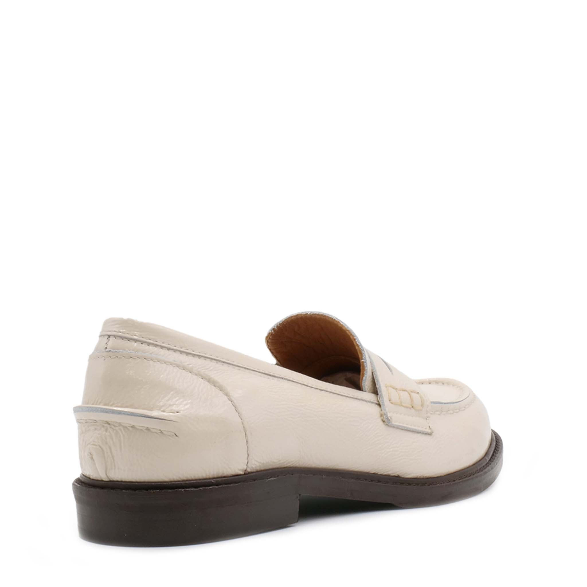 Cinzia Valle Mocassino in pelle panna e