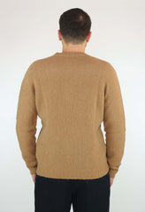 Maglione girocollo SCAGLIONE Seamless Puffed UDB029 - Camel - Sergio Fabbri