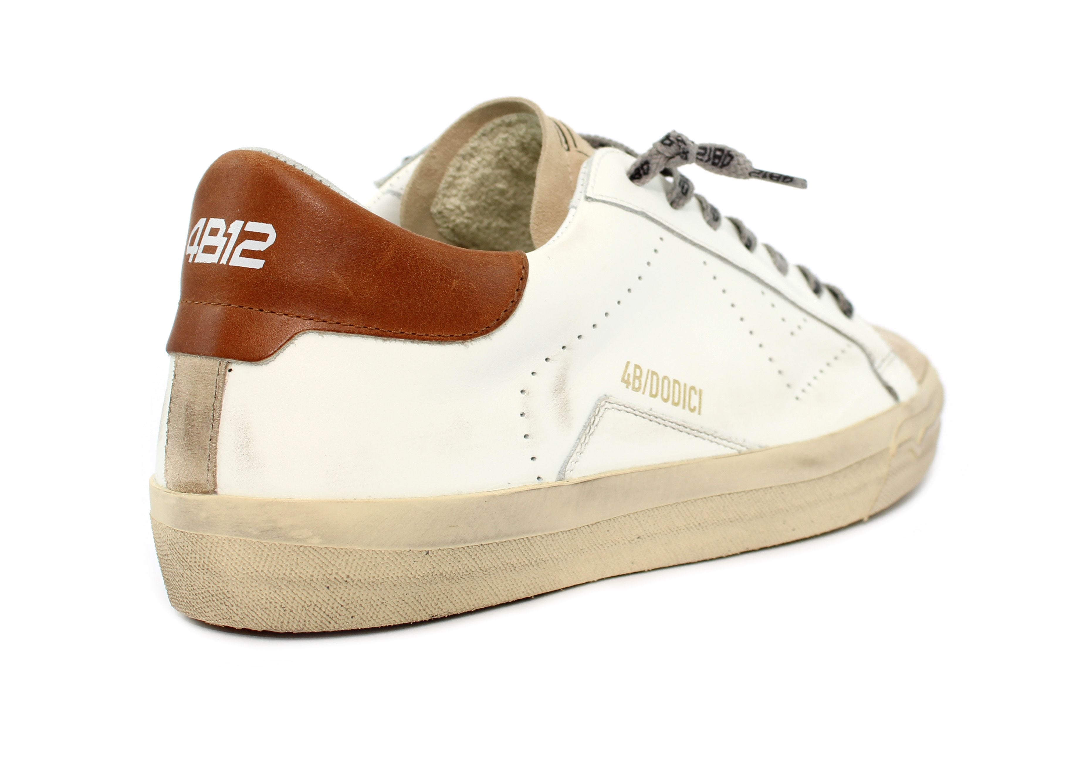 Sneaker 4B12 SUPRIME UB105 - WHITE/BEIGE - Sergio Fabbri