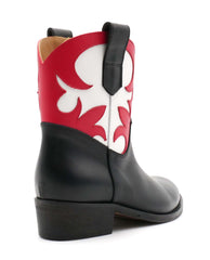 Texano basso VIA ROMA 15 3942 Nero/Rosso