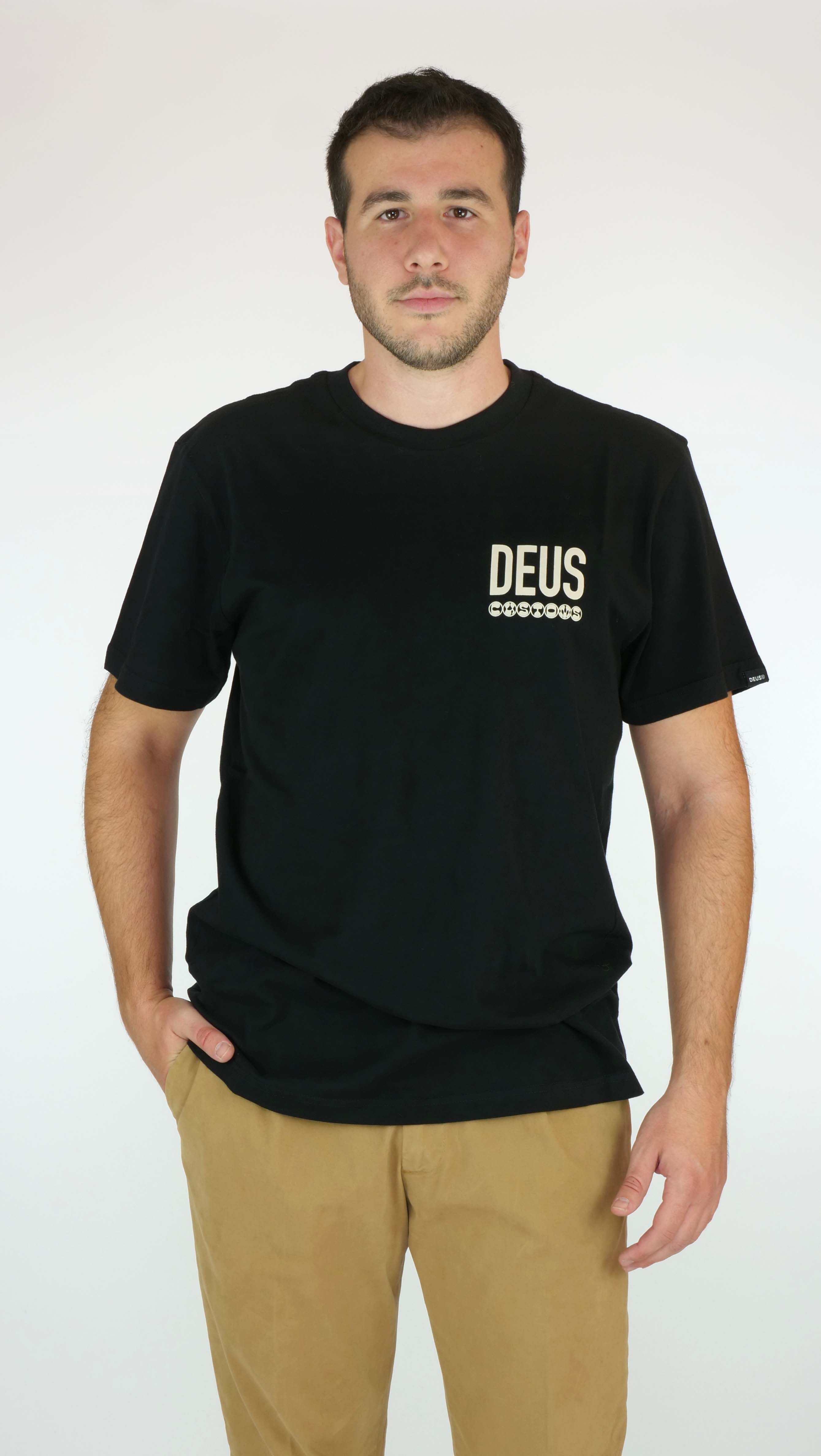 T-shirt DEUS EX MACHINA DMF231002B Inline Tee - Black - Sergio Fabbri