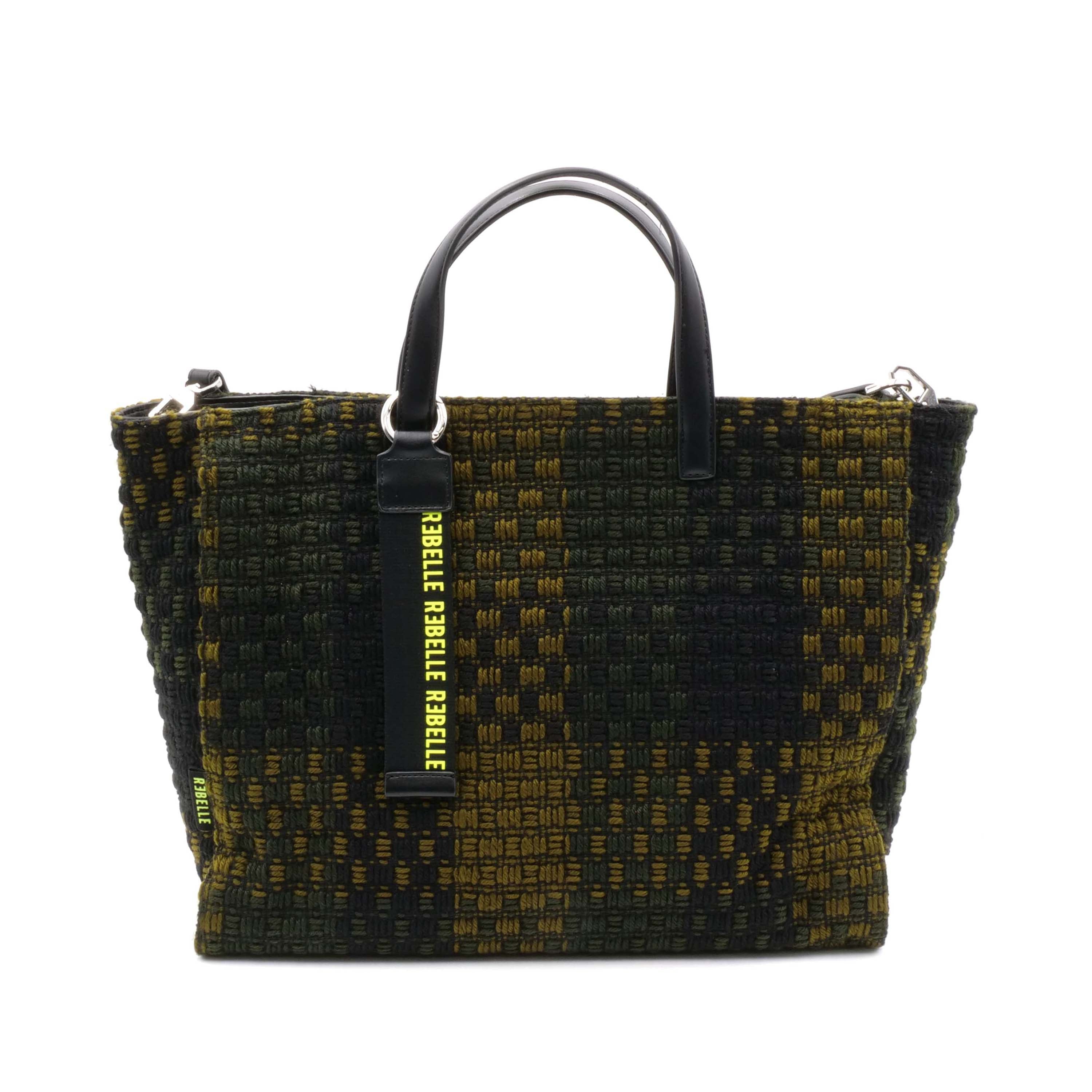 ASHANTI REBELLE CHECKED WIRE bag - OLIVE