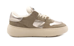 Sneaker ANDIA FORA Lea Fur Nabuk Stone - Sergio Fabbri