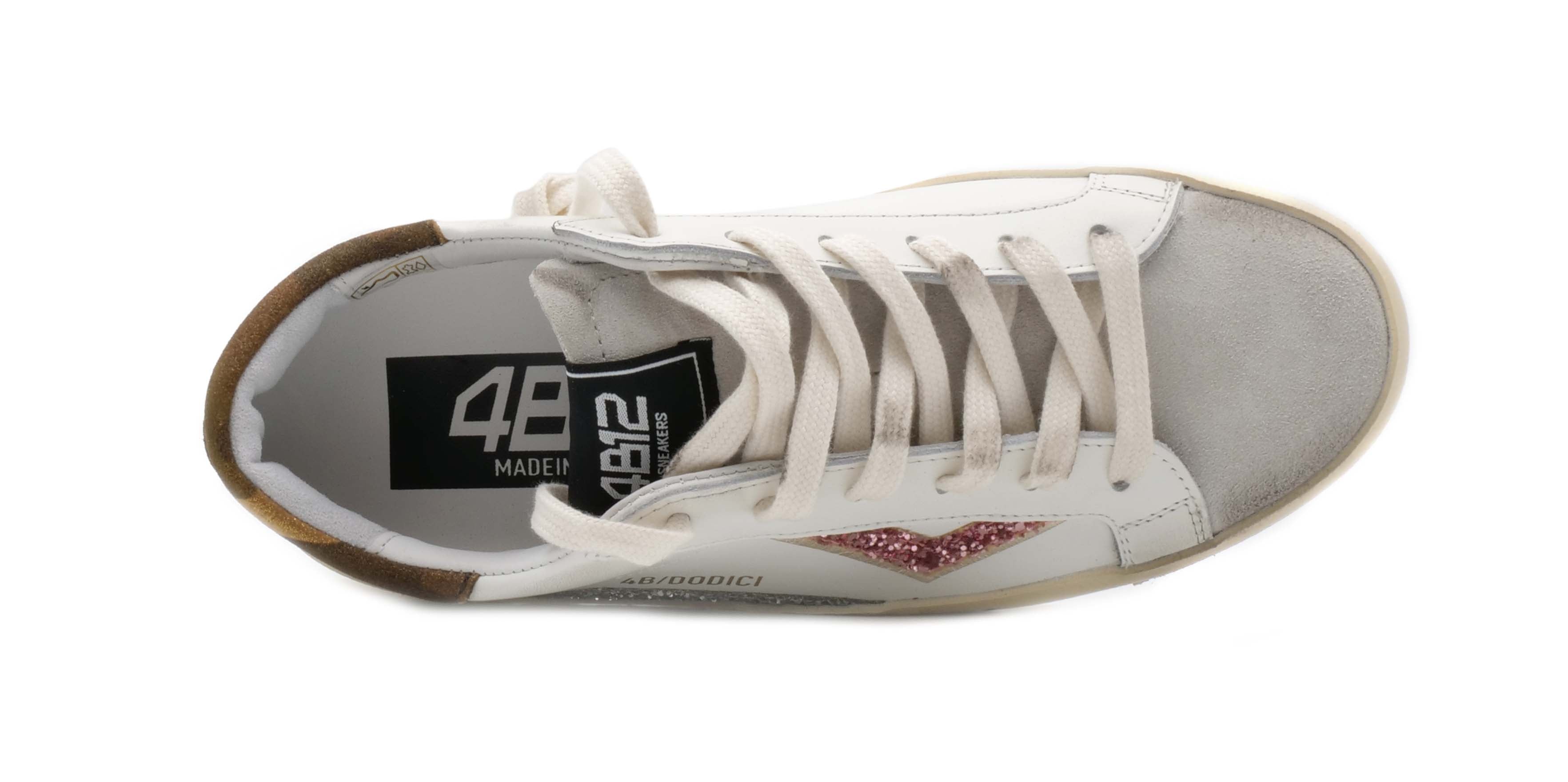 Sneaker 4B12 SUPRIME DBS110 - Bianco/Glitter