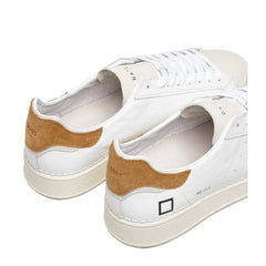 Sneaker  D.A.T.E. BASE CALF WHITE- CUOIO