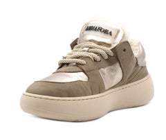 Sneaker ANDIA FORA Lea Fur Nabuk Stone - Sergio Fabbri