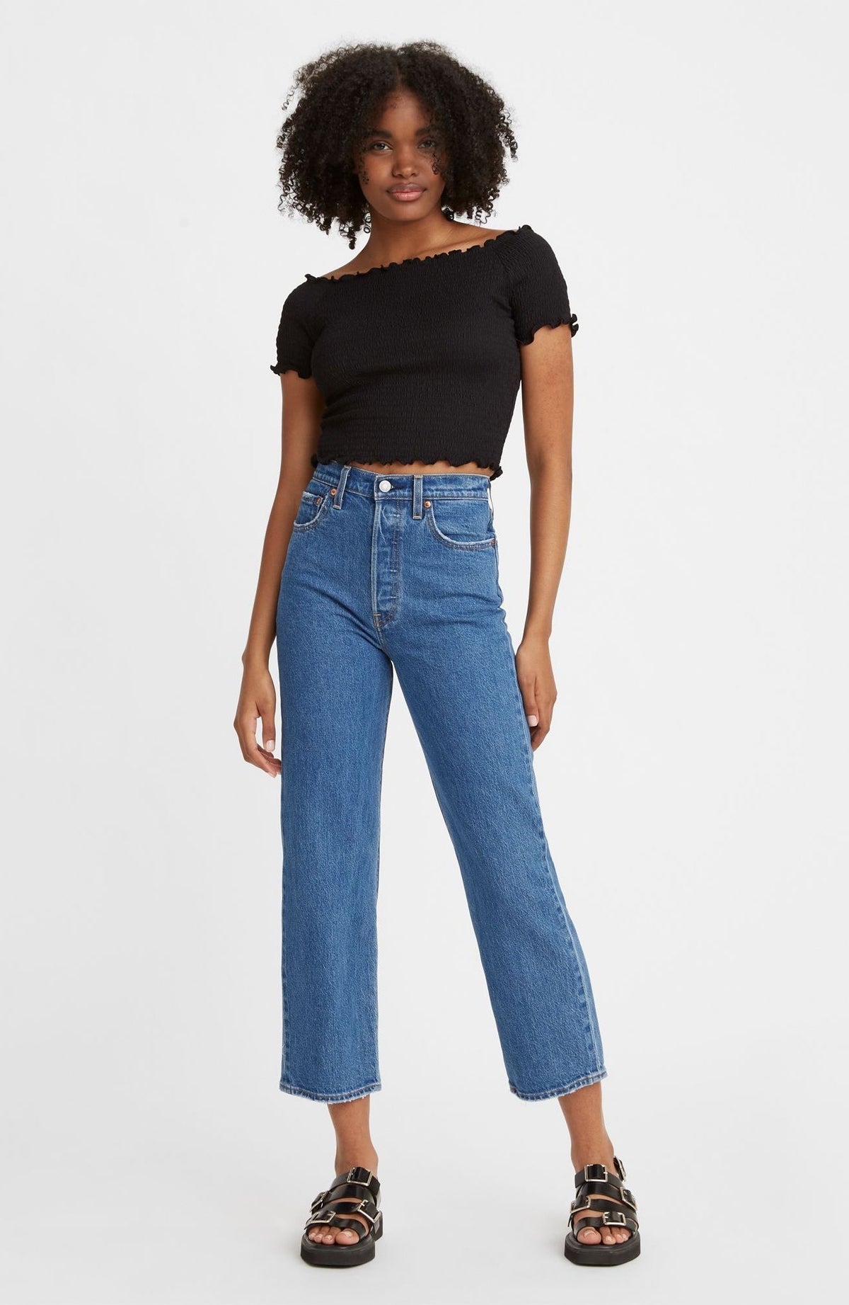 Jeans Levis - RIBCAGE STRAIGHT ANKLE 72693-0117 Jazz Pop - Blu - Sergio Fabbri