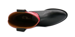 Texano basso VIA ROMA 15 3942 Nero/Rosso
