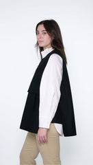 Gilet in panno REVER BERENICE Nero