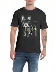 T-shirt Stampa Bulldog REPLAY M6677. 000.2660. 098 - Nero