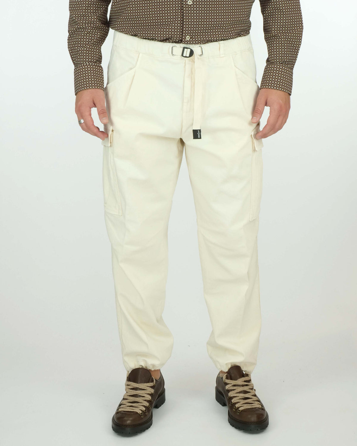 Pantalone lungo cargo WHITE SAND 23WSU69  - Panna - Sergio Fabbri