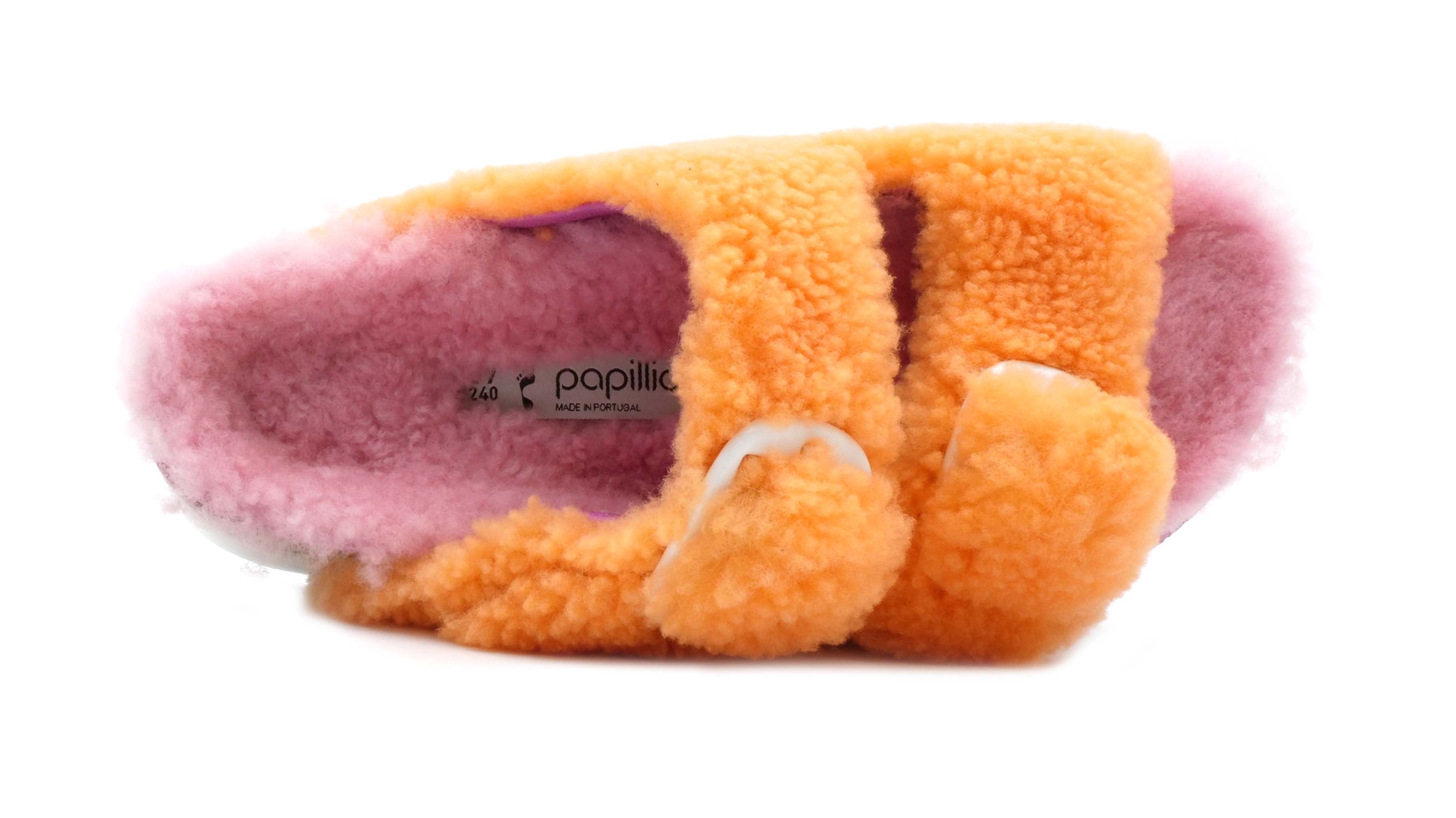 Ciabatta PAPILLIO Ariziona Big Buckle Shearling Papaya/Candy Pink 1025276 - Sergio Fabbri