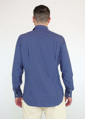 Camicia ALEA DAN88L0 1156-41 Blu scuro/Bianco - Sergio Fabbri