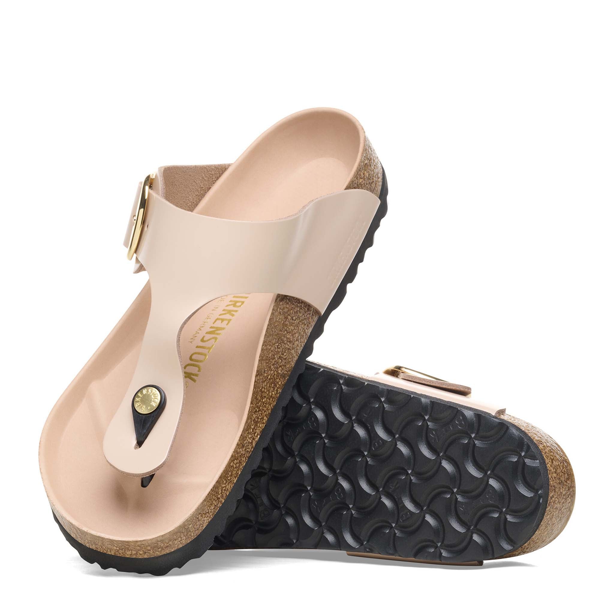 BIRKENSTOCK GIZEH BIG BUCKLE SHINE slipper New Beige 1026550