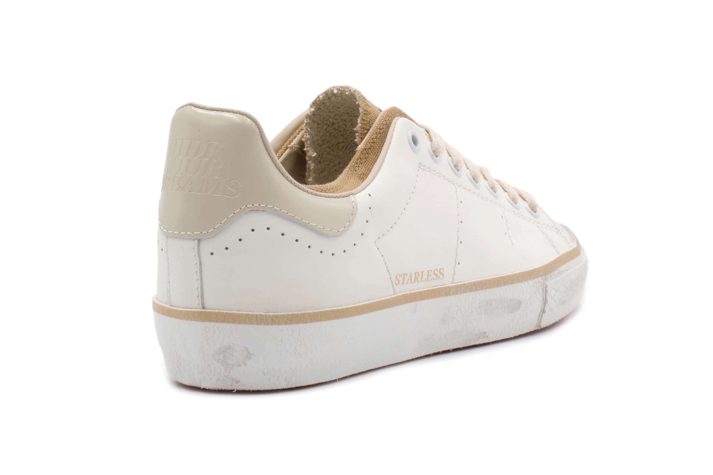 Sneaker HIDNANDER Starless Low Woman - White/Khaki - Sergio Fabbri