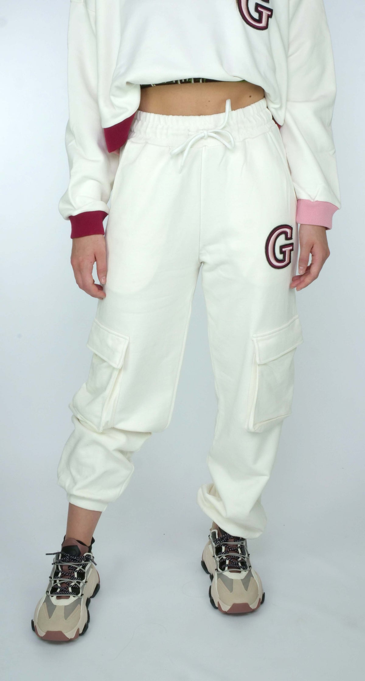 Pantalone felpa GAELLE PARIS GBDP19013 - Bianco - Sergio Fabbri