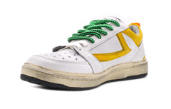 Sneaker HTC Starlight Vintage Low Man - White/Yellow - Sergio Fabbri