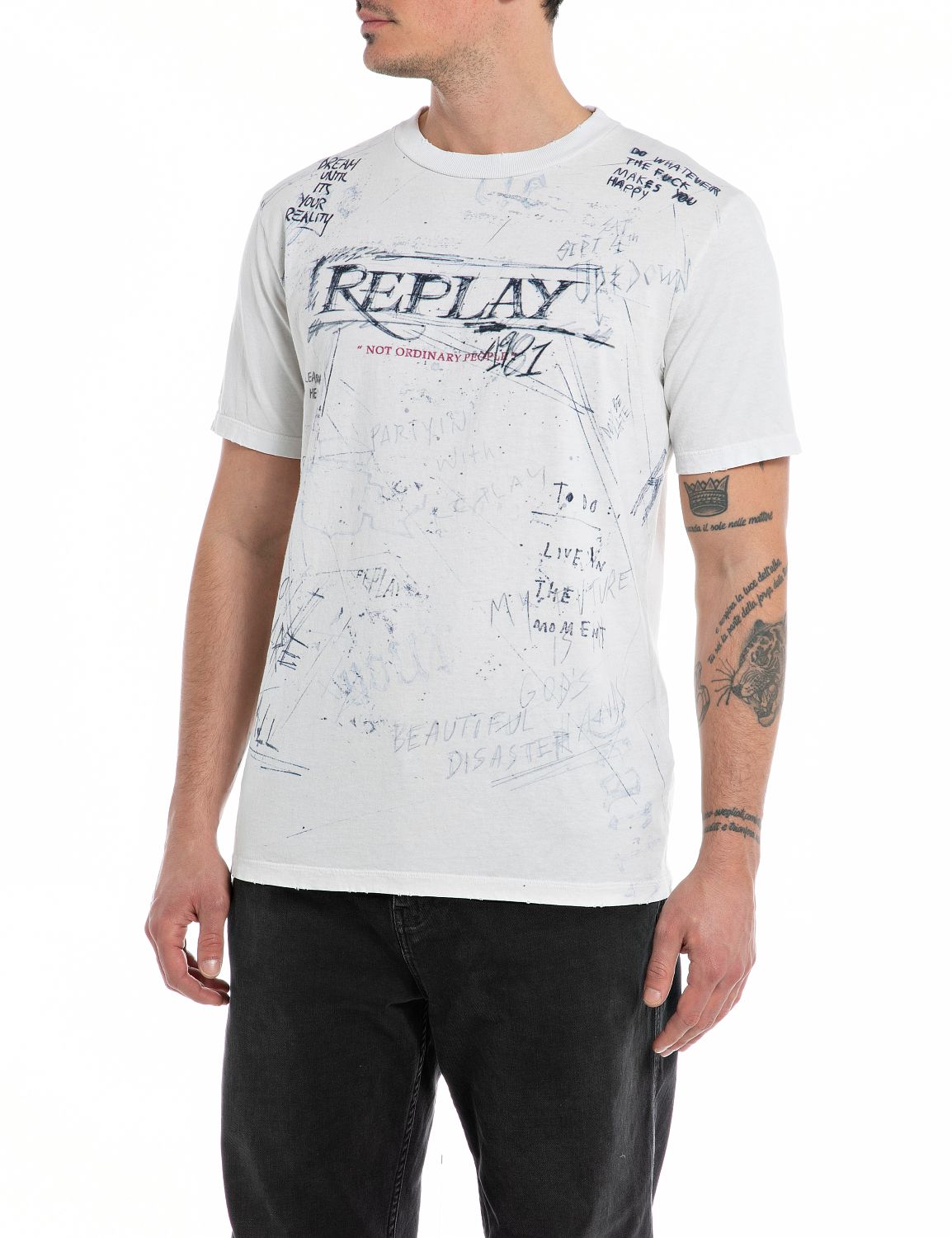 T-shirt REPLAY M6650. 000.23592G - Bianco