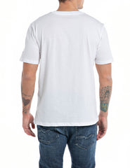 T-shirt Stampa Bulldog REPLAY M6677. 000.2660. 001 - Bianco
