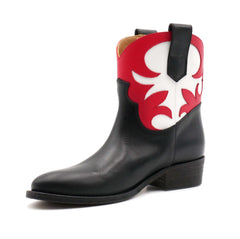 Texano basso VIA ROMA 15 3942 Nero/Rosso