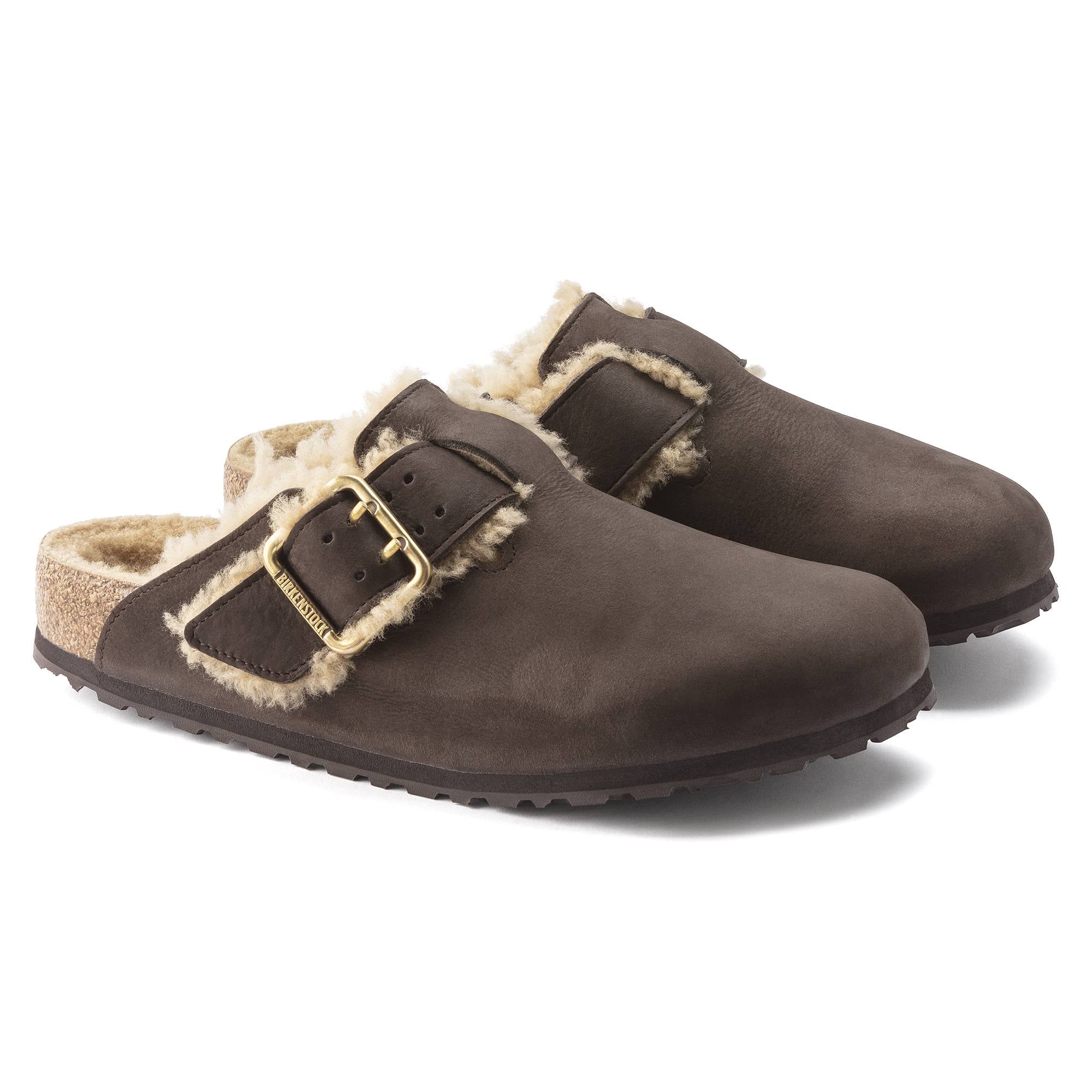 Ciabatta BIRKENSTOCK Boston Bold Shearling 1023317 - Espresso - Sergio Fabbri