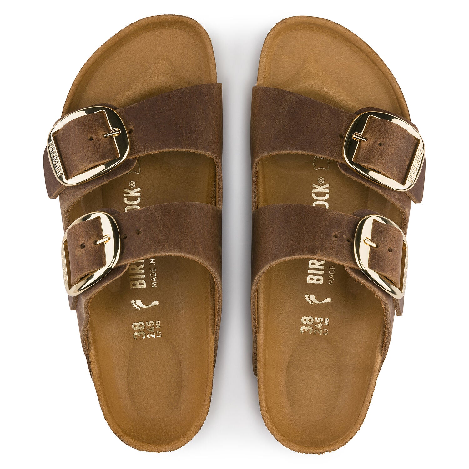 Ciabatta BIRKENSTOCK ARIZONA Big Buckle Cognac 1011073 - Sergio Fabbri