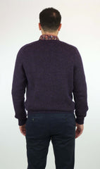 Maglione girocollo SCAGLIONE Seamless Martello ULM063 - Purple - Sergio Fabbri