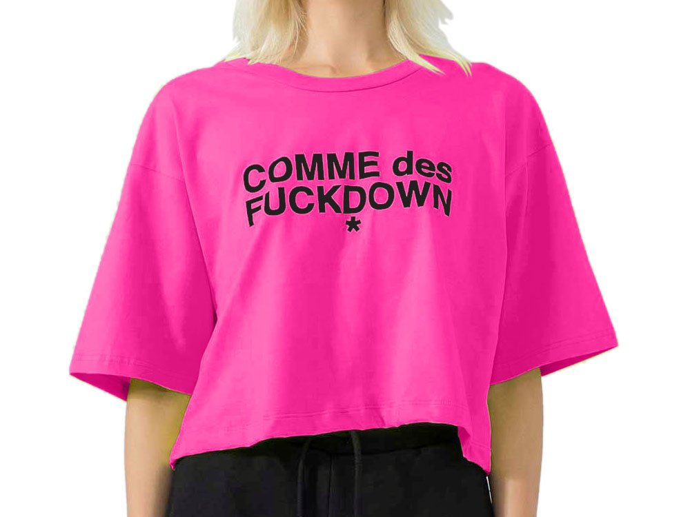 T-SHIRT - CDFD912 - COMME DES FKDOWN FUCHSIA