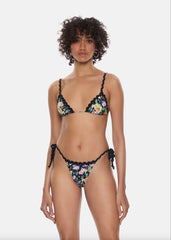 Bikini Triangolo e Slip Brasiliano ME FUI 0210X1 Nero Stampa