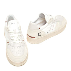 Sneaker  D.A.T.E. COURT 2.0 NYLON WHITE- CUOIO