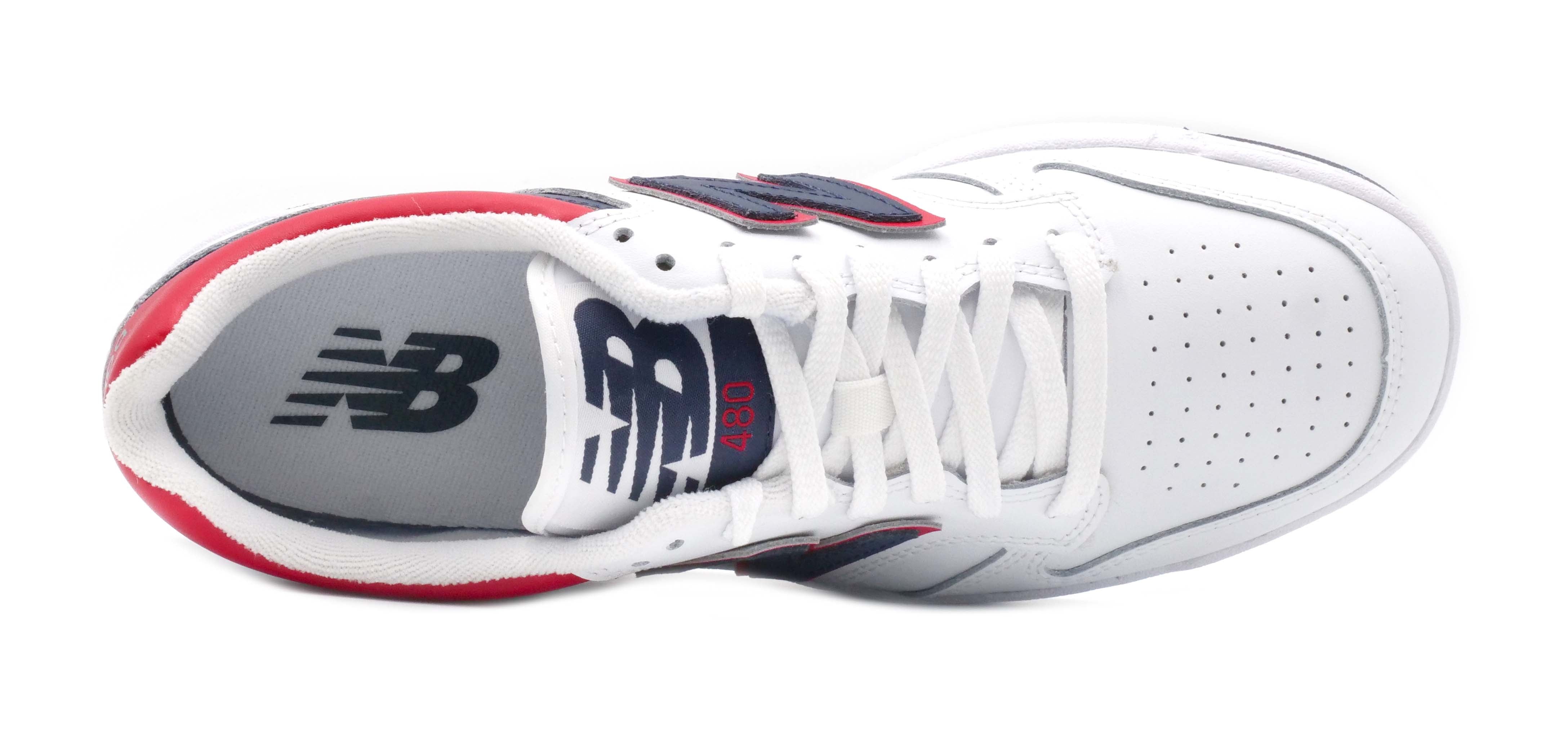 Sneaker NEW BALANCE BB480LNR - White/Navy/Red - Sergio Fabbri