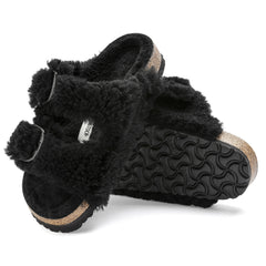 Ciabatta BIRKENSTOCK Arizona Big Buckle Shearling Teddy 1023105 Black - Sergio Fabbri