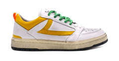 Sneaker HTC Starlight Vintage Low Man - White/Yellow - Sergio Fabbri