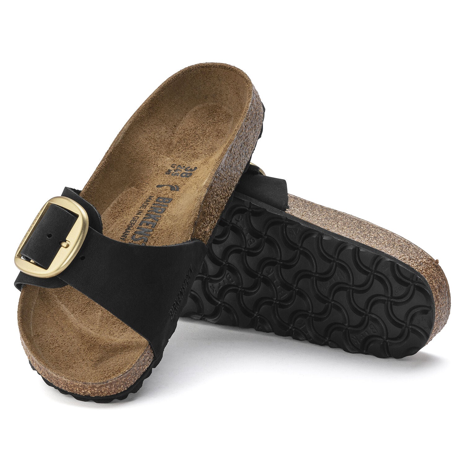 Ciabatta BIRKENSTOCK Madrid Big Buckle 1023373 - Nubuck Black - Sergio Fabbri