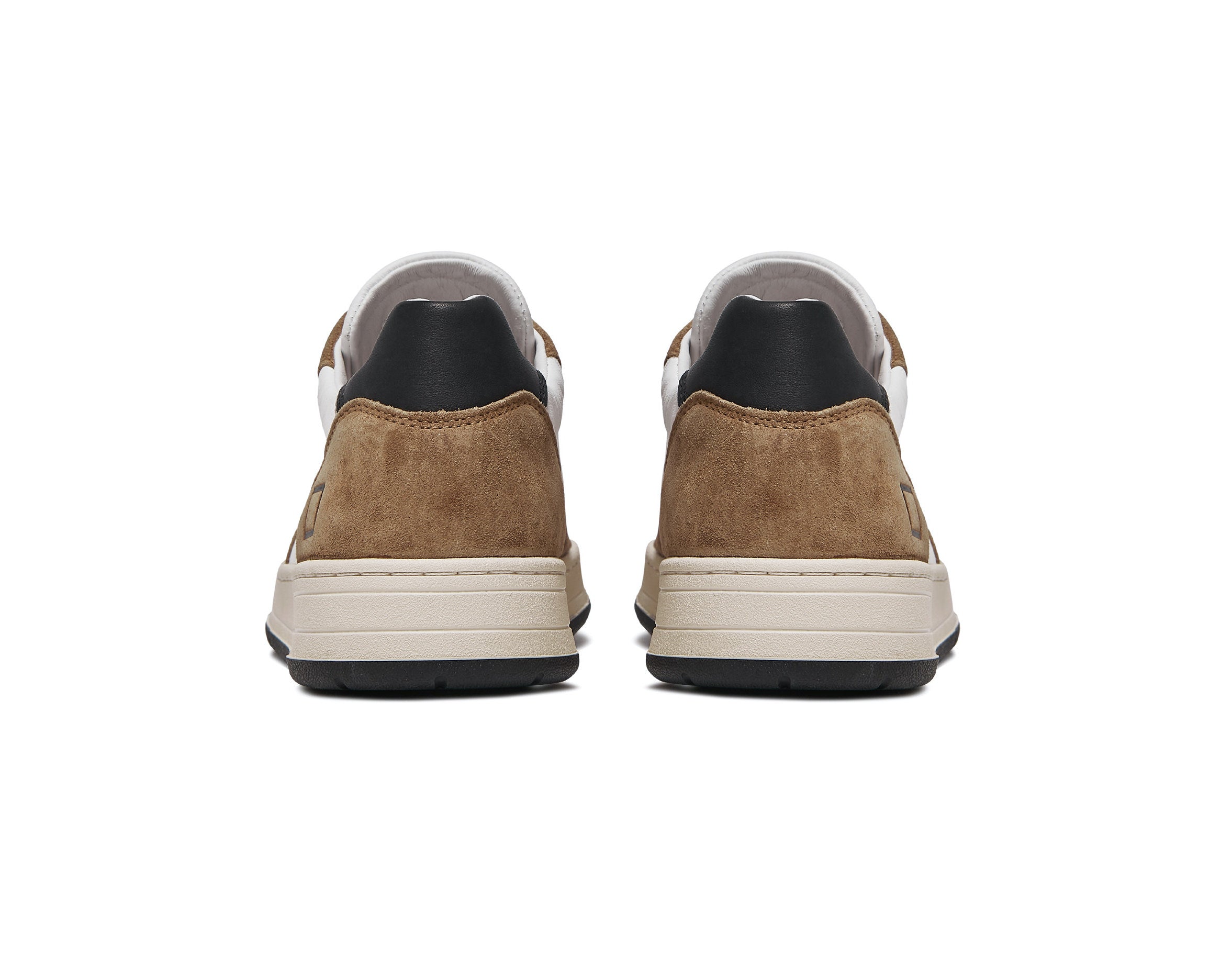 Sneaker D.A.T.E. COURT LEATHER WHITE-CAMEL