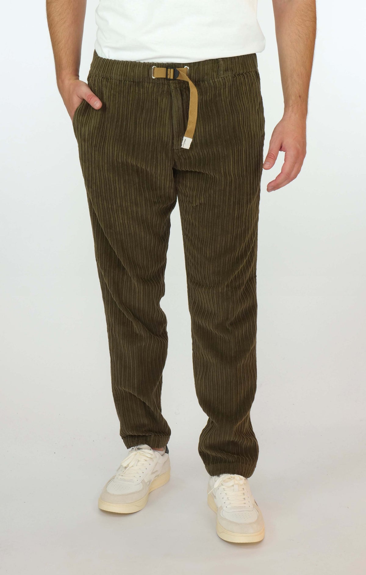 Pantalone velluto WHITE SAND 23WSU66 311 Verde Militare - Sergio Fabbri