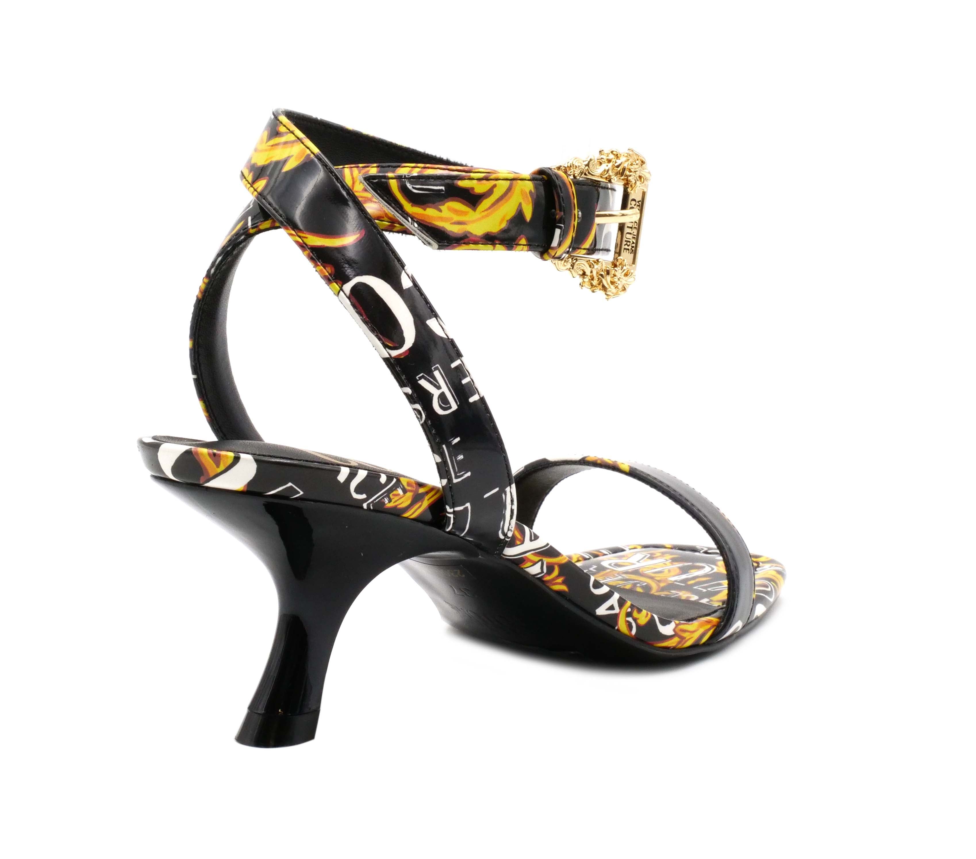 Sandalo VERSACE JEANS COUTURE Fiona Printed S40 - Black/Gold