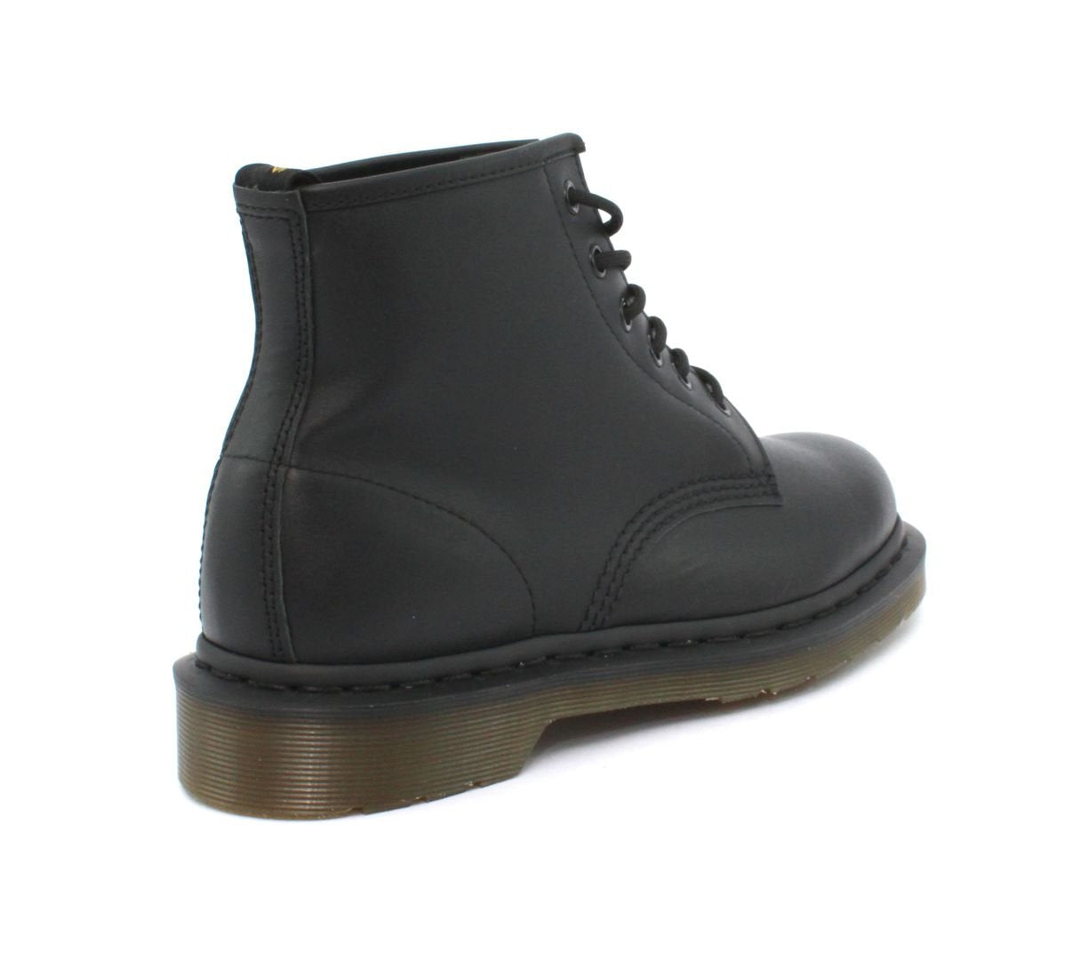 DR MARTENS 101 NAPPA BLACK 6 EYE BOOT amphibian