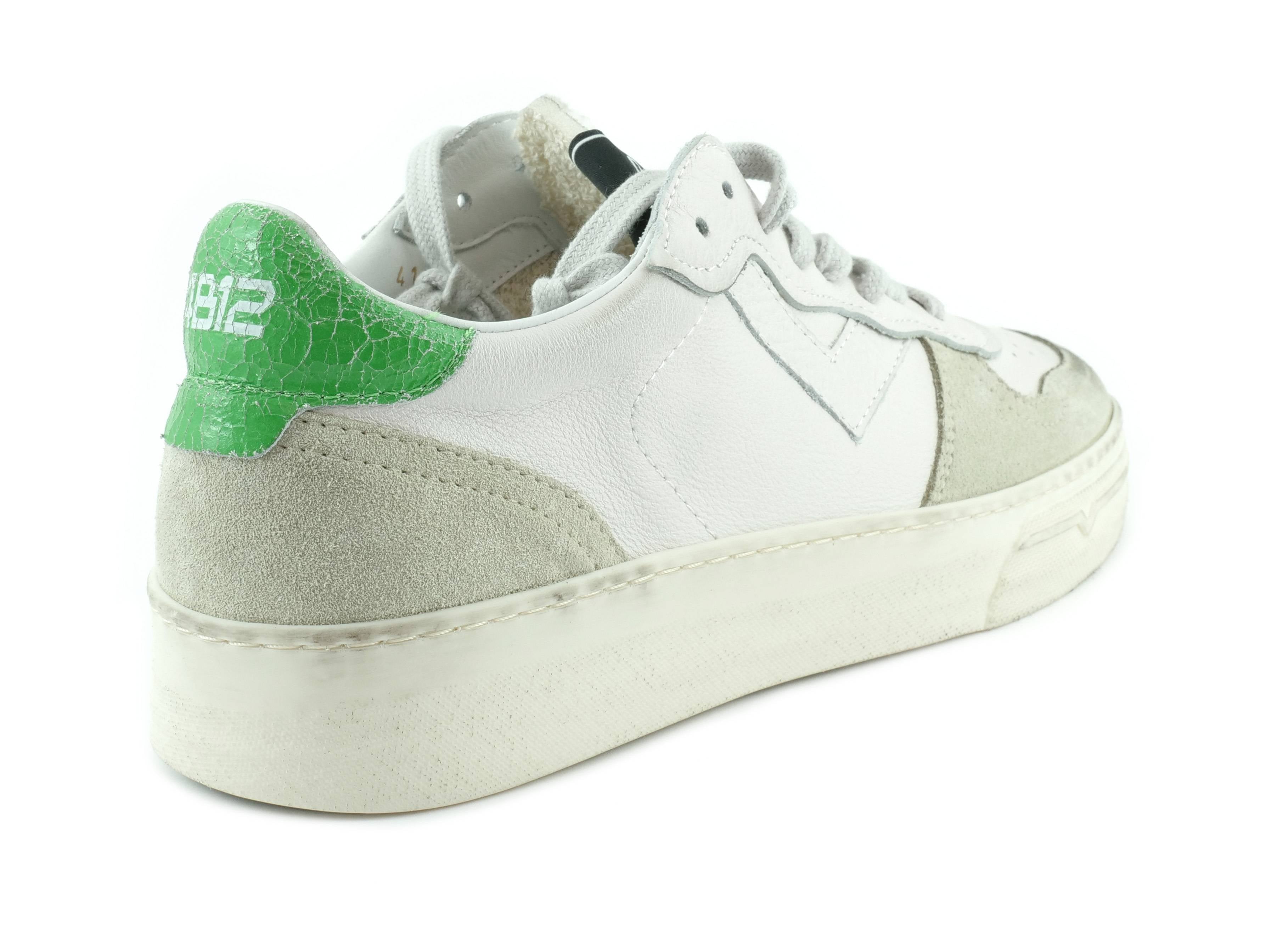 Sneaker 4B12 HYPER U905  WHITE/GREEN - Sergio Fabbri